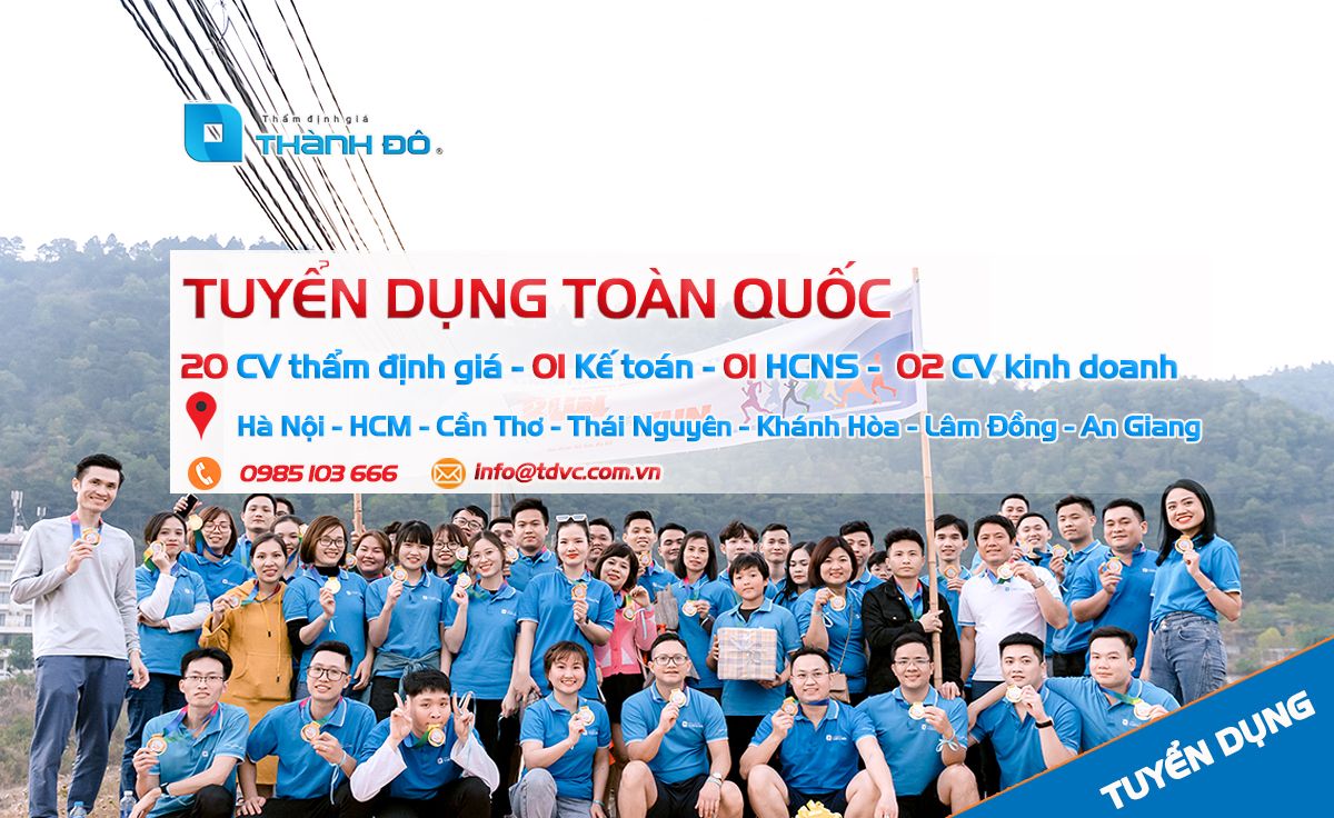 Tuyển dụng thẩm định giá 2023