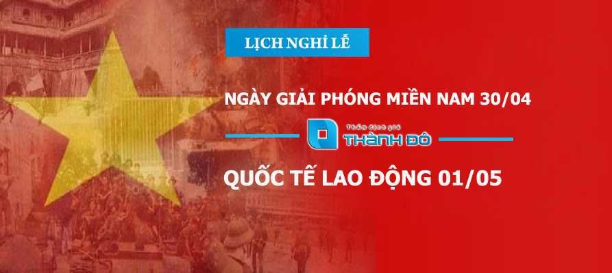 Thông báo nghỉ lễ 30.04 và 01.05