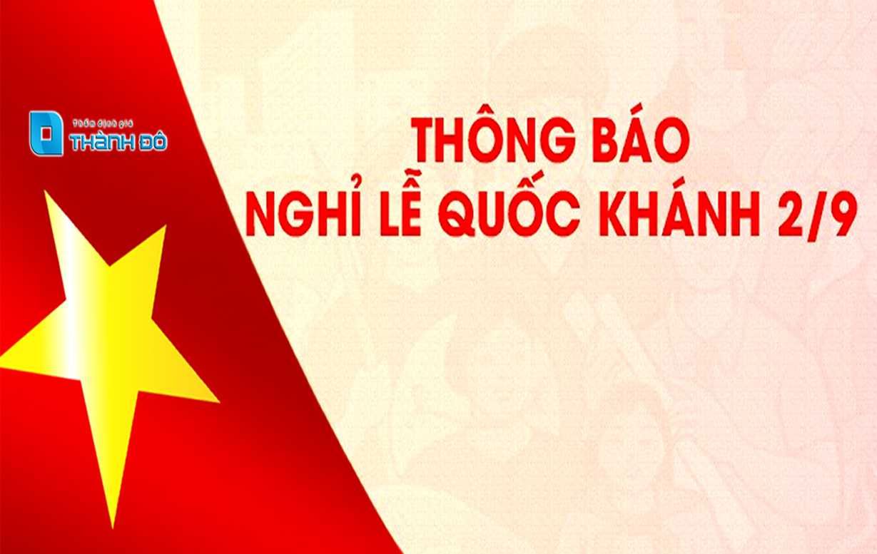 Thông báo nghỉ lễ 2/9/2020