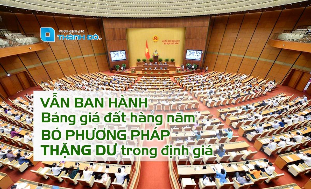 Bỏ phương pháp thặng dư trong định giá