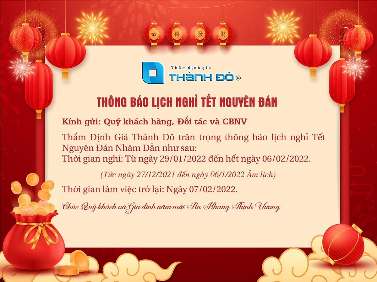 Thông báo nghỉ tết nguyên đán 2022