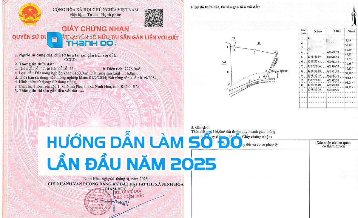Thủ tục làm sổ đỏ năm 2025