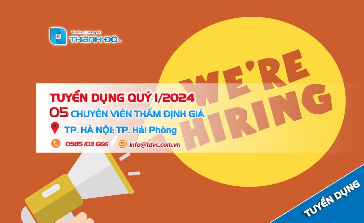 Tuyển dụng thẩm định giá Hà Nội và Hải Phòng