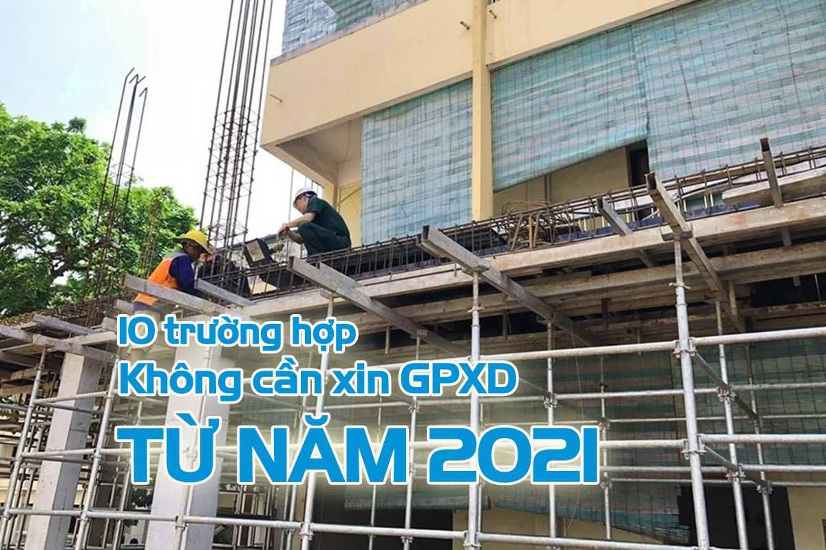 Trường hợp không cần xin giấy phép xây dựng