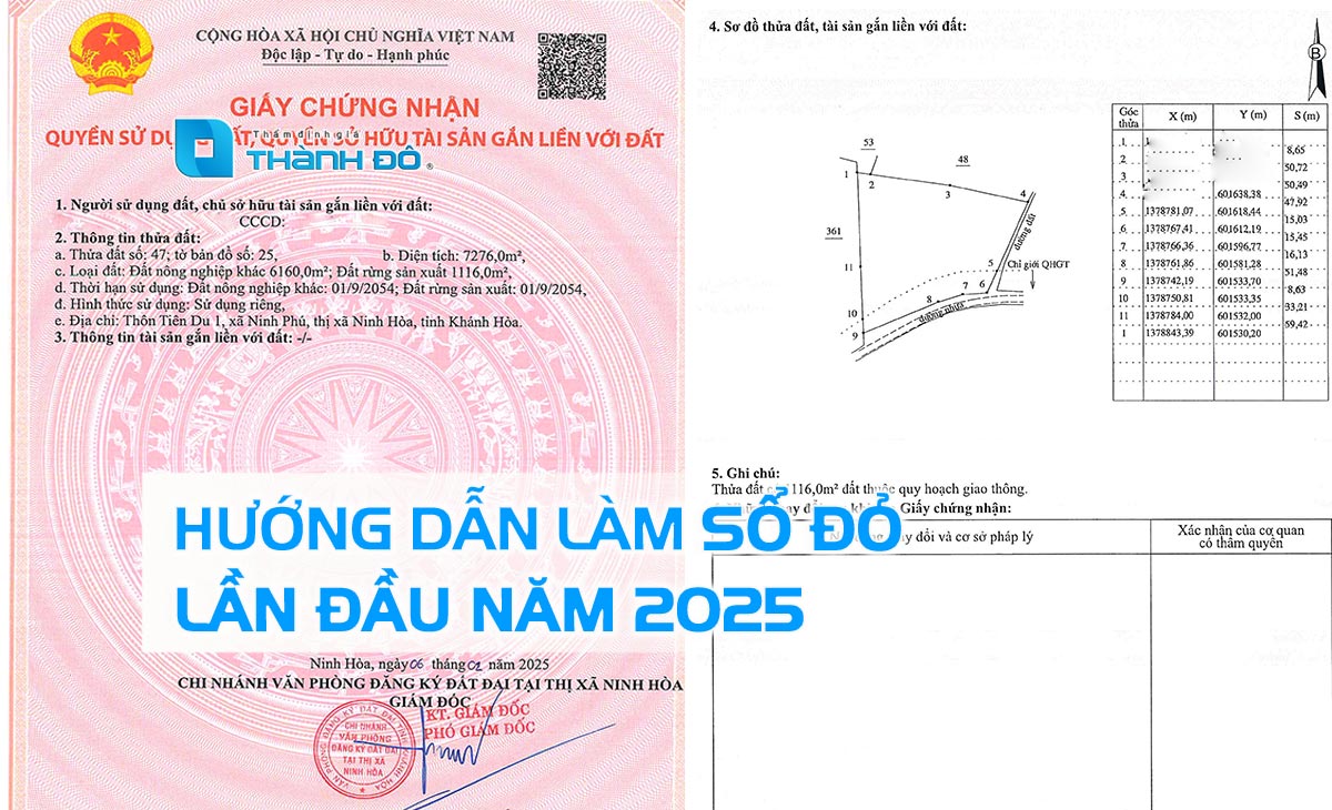 Thủ tục làm sổ đỏ năm 2025