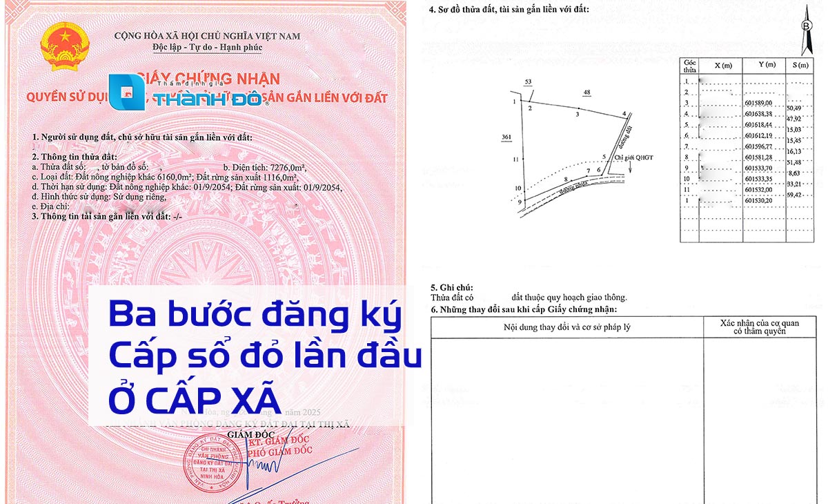 Ba bước đăng ký cấp sổ đỏ 